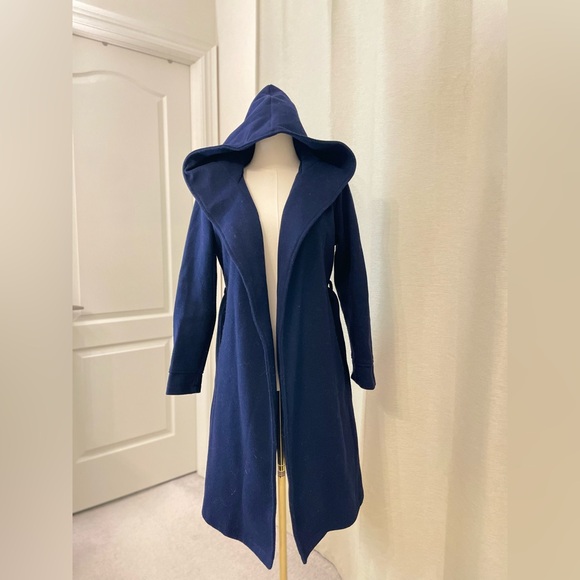 Hooded Fleece Trench Coat - Picture 4 of 12